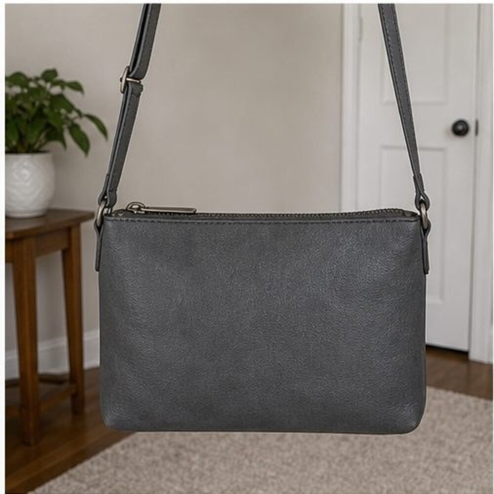 Blush Suede Crossbody Bag
